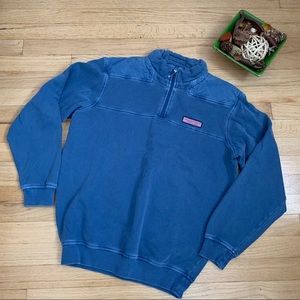 ⬇️Vineyard Vines Men Shep Shirt 1/4  zip pullov XS BLUE